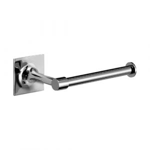 Gedy Wizard Porte-Rouleau Dimensions : 4,9 x 14,5 x 7,6 cm, Porte Papier Toilette en Laiton et Chrome, Finition chromée, fixable avec Double Face 3 m, Design R&S, 2 Ans de Garantie, Chrome, Unique