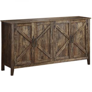 Design Ameublement - Buffet rustique 4 portes Buffet de cuisine Meuble pour salon salle à manger 140x80x40cm Modèle Olivia Couleur Chêne Rustic