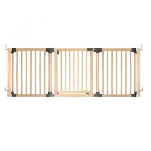 Safetots Barrière de sécurité en bois - Jusqu'à 216.5cm - Fixation par pression - Portillon