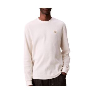 Calvin Klein T-shirt logo en coton &agrave; manches longues