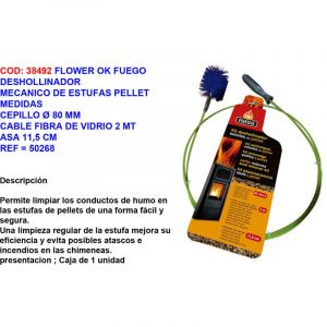 Flower Feu 50268 ramoneur pellet-e/80 mm .ny kit 2 m.