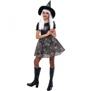 Rubie's D&eacute;guisement de sorci&egrave;re Spiderweb pour filles, robe Glow in Dark et chapeau, pour Halloween, carnaval, anniversaire et f&ecirc;te