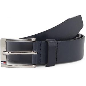 Tommy Hilfiger Ceinture Homme New Aly Belt en Cuir, Bleu (Midnight), 115 cm