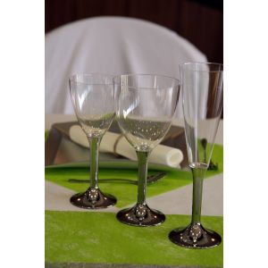 Ruedelafete 20 Grands verres à Eau, pied Rose Gold PERLÉ