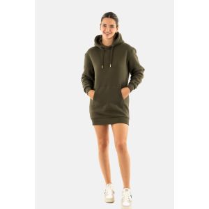 Superdry Robe sweat &agrave; capuche avec strass effet tatouage femme