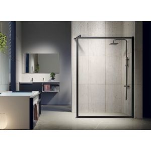 Image de Novellini Paroi de douche Fixe KUADRA H Sérigraphié FRAME 140 cm