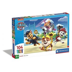Clementoni 27265 - Puzzle Pat' Patrouille - 104 Pi&egrave;ces - Jeu Educatif, de R&eacute;flexion et de Patience - Image de Qualit&eacute; - 38 x 27 Cm - &Agrave; Partir de 6 ans