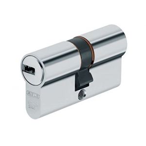 Abus Cylindre de porte XP20SN 30/30 mm, &agrave; Double Entr&eacute;e, Argent, Set de 5 Pi&egrave;ces