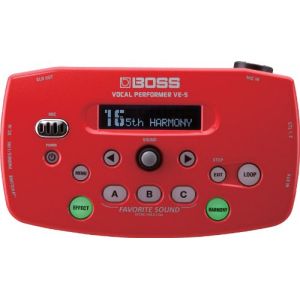 Boss Effect VE-5 RD Pédale processeur vocal et d'effet avec looper rouge