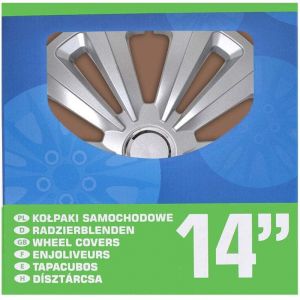 ProPlus Enjoliveurs Terra argent 14 pouces ensemble de 4