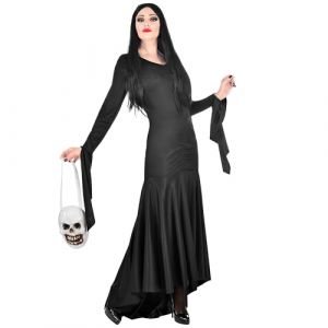 W WIDMANN MILANO Party Fashion - Costume Morticia, robe, sorcière, méchante fée, Halloween, Carnaval