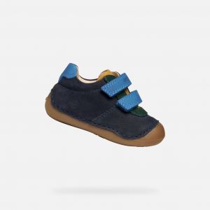 Geox B&eacute;b&eacute; gar&ccedil;on B Tutim First Walker Shoe, Bleu Marine Multicolore, 20 EU