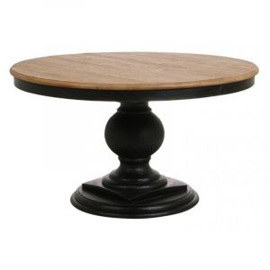 Decoration D &rsquo; Autrefois - Table ronde extensible - Bois - Noir - Interior's
