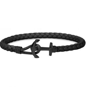 Image de Paul Hewitt Hommes Bracelet Ancre PHREP Lite Noir Noir PH-PHL-L-B-B-XXL