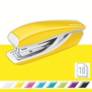 Image de Leitz Agrafeuse - mini wow - pour agrafes n°10 - capacité 10 feuilles - jaune