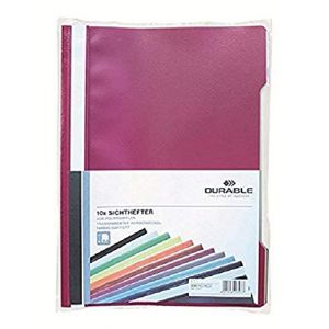 Durable 999107802 Vision Agrafeuse (10 Sacs) Lot de 10 pochettes, Format A4, couleurs assorties 999107802