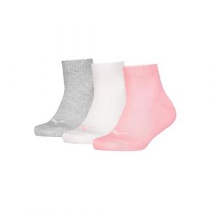 Puma Quarter Recycled Cotton Chaussettes, Eau de Rose, 31-34 (Lot de 3) Mixte Enfant