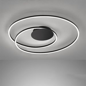 Plafonnier plafonnier led dimmable télécommande lampe de chambre noir