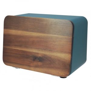Boîte À Pain En Acier Avec Couvercle En Acacia Husla 73939