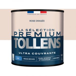 Tollens Peinture int&eacute;rieure couleurs - La S&eacute;lection Premium Mat - Ultra Couvrante - Rose Drag&eacute;e 0,5 L - 6m&sup2;