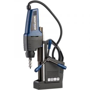 Evolution Evomag42 - Perceuse Magnétique en acier Industriel de 42 mm - Qualité Industrielle - Idéal pour les Ponts, les Poutres en I et les Charpentes - Mandrin et Clé Inclus.