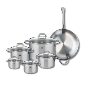 Elo Set de 1 poêle 32 cm et 5 faitouts Profi Citrin