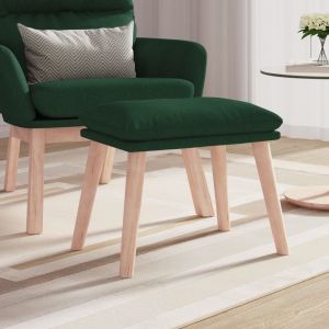 VidaXL Repose-pied Vert foncé 45x29,5x39 cm Tissu - Vert foncé