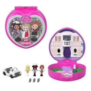 Polly Pocket Coffret Clueless collector avec mini-figurines, 5 accessoires th&eacute;matiques, dont voiture, Cher, Dionne et Tai, JCC21