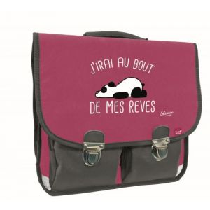 Quo Vadis Cartable dos Vintage Shaman Girl 38 cm Rose et Gris
