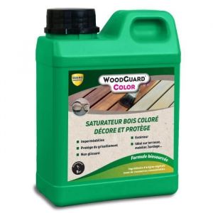 Guard Industrie Lasure Ipé et Imperméabilisant Bois - Effet Ipé- WoodGuard Color- Saturateur Protecteur Eau Gel - Formule Végétale- 1L-8m2
