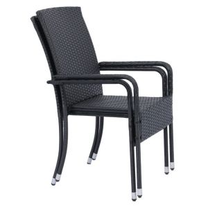 Chaises de jardin en polyrotan Yoro