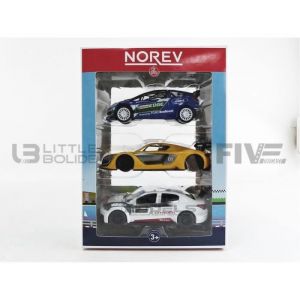 Voiture Miniature de Collection NOREV 1/43 FORD Lot Fiesta Citroen C Elysee RS 01 Blue / Yellow / White 430030 Ford