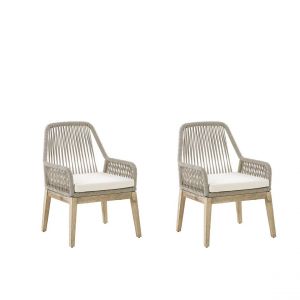 Beliani Set de 2 chaises de jardin beiges OLBIA -