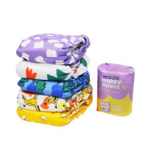 Bambino Mio Pack de couches lavables, Le pack Essai,100 des voiles et 5 couches, Confiance & Courage