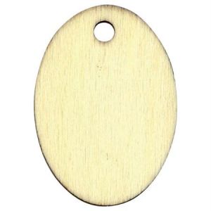 Artémio Etiquette en bois à personnaliser Ovale 5,5 cm x6