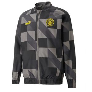 Puma Manchester City Veste Avant-match - Gris/noir/jaune, pointure Large - Gris - Taille Large