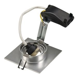 SLV Spot encastrable Ampoule halogène, LED GU10 113456 50 W aluminium (brossé)