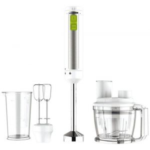 Gio style 3300 Mixeur Plongeant multifonction, 800 W, Blanc/Vert