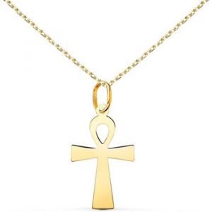 Pendentifs L'atelier D'azur Collier- Médaille Croix de la Vie Or 18 Carats 750/000 Jaune - Couleur Unique - Taille Doré
