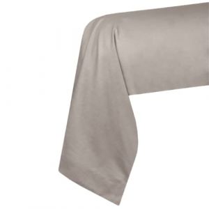 LOVELY CASA Taie de traversin -Taille 45x185 cm - 100% Coton certifié Oeko-Tex - Excellente qualité - Couleur Lin -Modèle Eden - Linge de Lit pour Maison - Doux et Confortable - Unisexe - Mixte