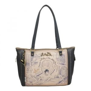 Anekke Sac à épaule beige bleu foncé pour femme - Studio Shoulder Bag Multicolor 319525
