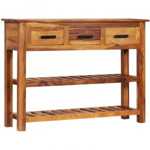 VidaXL Buffet avec 3 tiroirs 110 x 30 x 80 cm Bois massif de Sesham