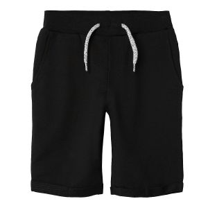 name it NKMVERMO Long SWE Shorts UNB F Noos, Noir, 158 cm Fille