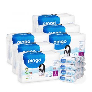 pingo Pañales y Toallitas Ecológicos Talla 1