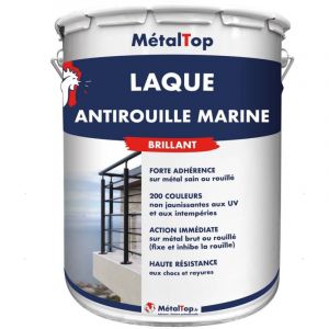 Laque Antirouille Marine - Rouge de s&eacute;curit&eacute; - RAL 3001 - Pot 1L