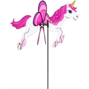 Hq Invento licorne moulin à vent 63 x 50 cm polyester blanc/rose