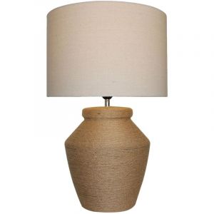 Lampe de bureau DKD Home Decor Marron Beige Corde Dolomite 25 W 50 W 220 V 38 x 38 x 59 cm 38 x 38 x 60 cm