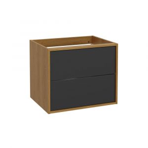 Meuble sous-vasque 60 cm Denzel Noir et Bois