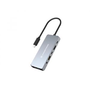 Conceptronic DONN22G Hub USB 3.2 Type-C Alámbrico 100W HDMI 8K Gris