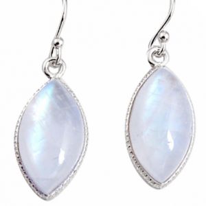 Boucles d’oreilles “Harmonie Créatrice” en Pierre de Lune et Argent 925